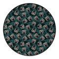 Shar Pei Face Pattern Print Round Floor Mat