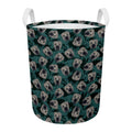 Shar Pei Face Pattern Print Round Laundry Basket