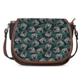 Shar Pei Face Pattern Print Saddle Bag