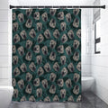 Shar Pei Face Pattern Print Shower Curtain