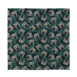 Shar Pei Face Pattern Print Silk Bandana