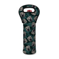 Shar Pei Face Pattern Print Single Neoprene Wine Tote