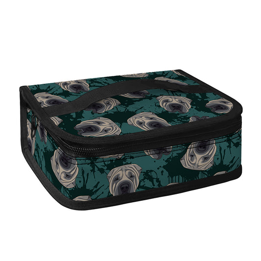 Shar Pei Face Pattern Print Small Lunch Bag