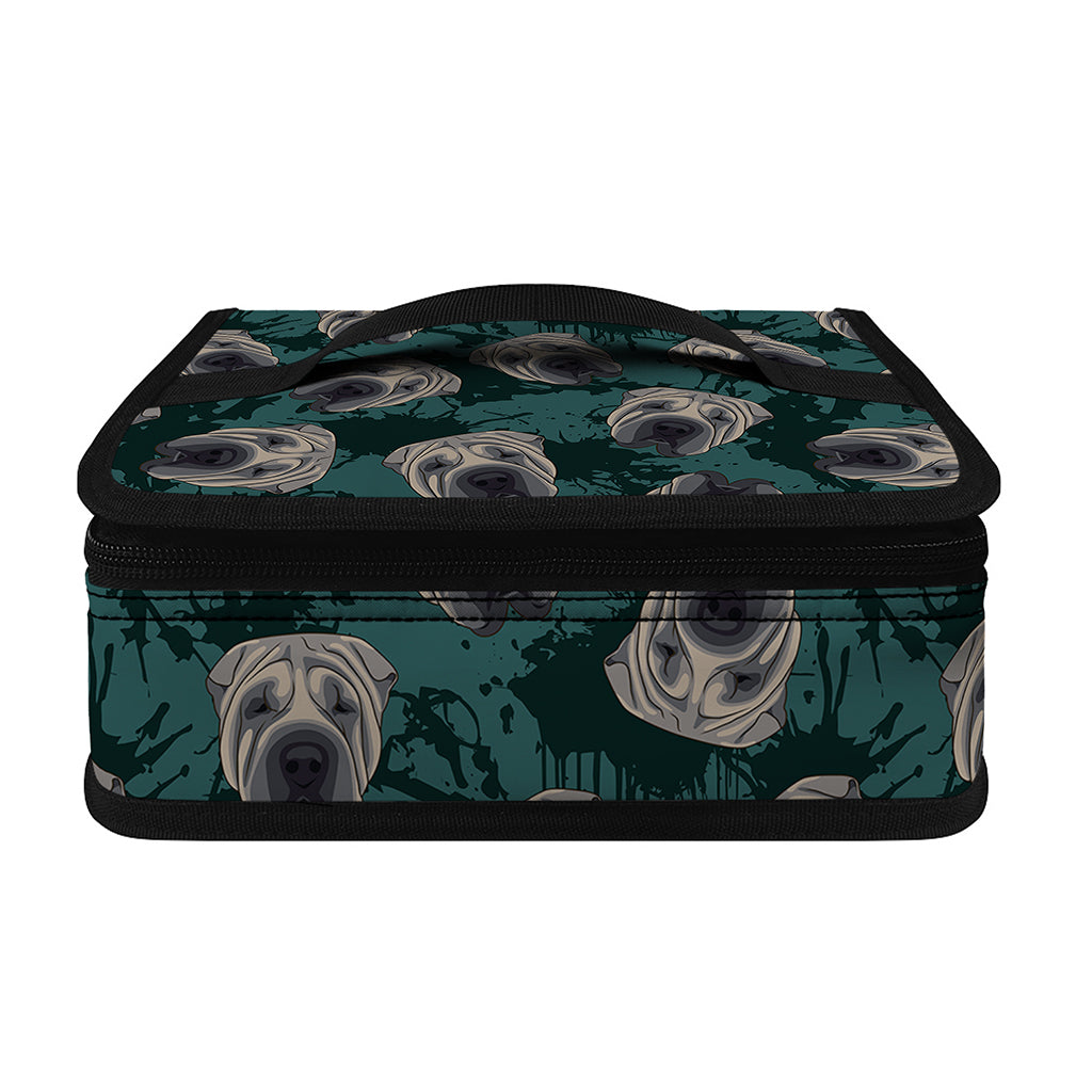 Shar Pei Face Pattern Print Small Lunch Bag