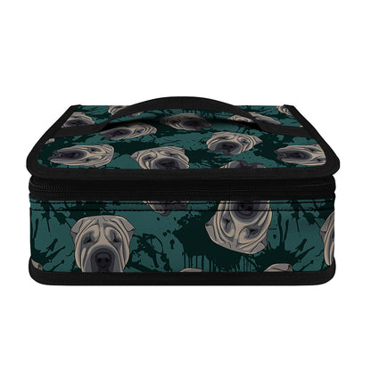 Shar Pei Face Pattern Print Small Lunch Bag