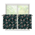 Shar Pei Face Pattern Print Tier Curtains