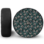 Shar Pei Face Pattern Print Tire Cover With Camera Hole