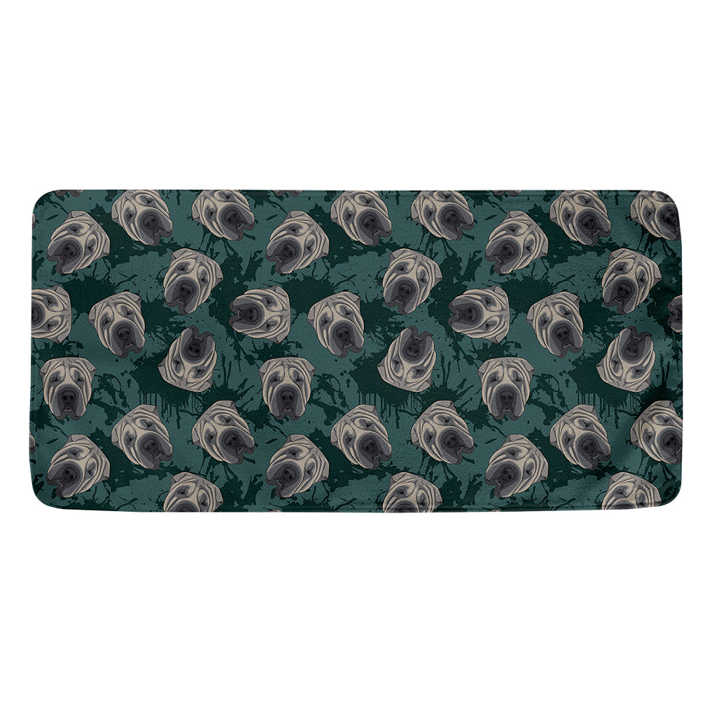 Shar Pei Face Pattern Print Towel