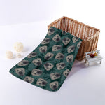 Shar Pei Face Pattern Print Towel
