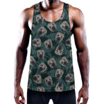 Shar Pei Face Pattern Print Training Tank Top