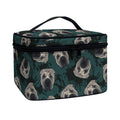 Shar Pei Face Pattern Print Travel Makeup Bag