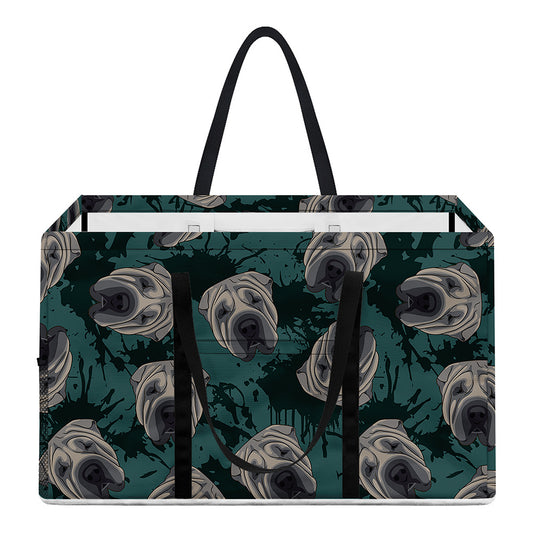 Shar Pei Face Pattern Print Utility Tote Bag