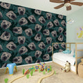 Shar Pei Face Pattern Print Wall Sticker