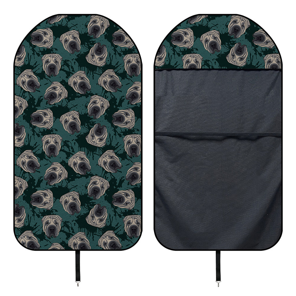 Shar Pei Face Pattern Print Waterproof Car Seat Cover
