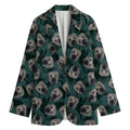 Shar Pei Face Pattern Print Women's Blazer