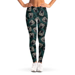 Shar Pei Face Pattern Print Women's Leggings