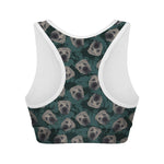 Shar Pei Face Pattern Print Women's Sports Bra