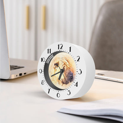 Shar Pei Portrait Print Alarm Clock