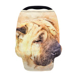 Shar Pei Portrait Print Baby Seat Cover