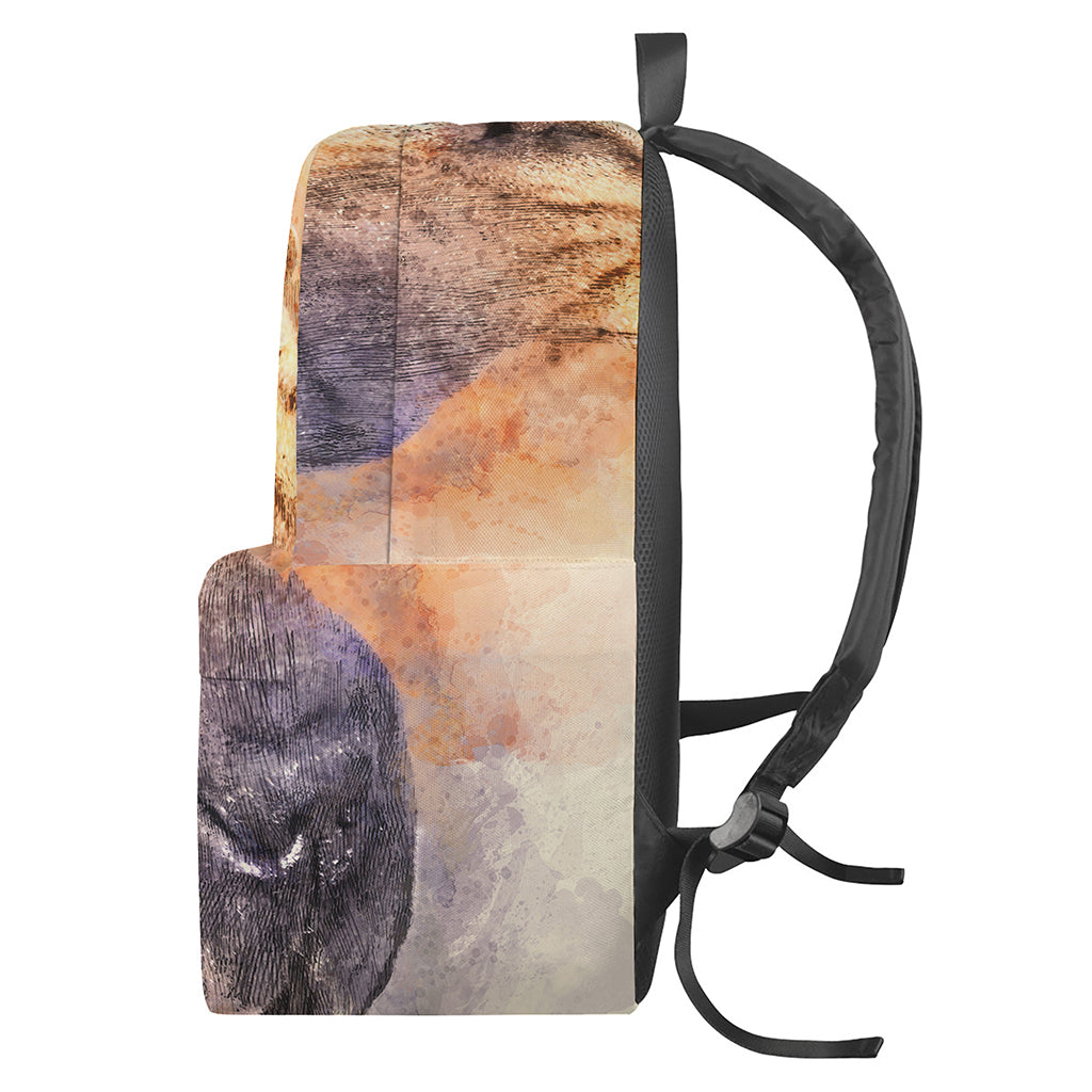 Shar Pei Portrait Print Backpack