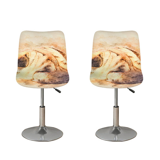 Shar Pei Portrait Print Bar Stool Covers