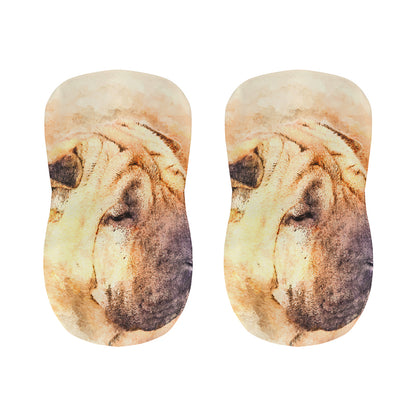 Shar Pei Portrait Print Bar Stool Covers
