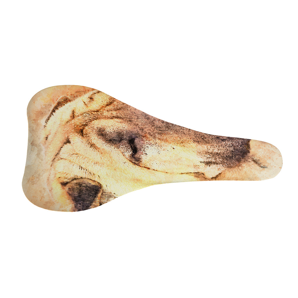 Shar Pei Portrait Print Bicycle Seat Cover