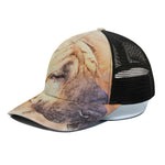 Shar Pei Portrait Print Black Mesh Trucker Cap