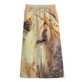 Shar Pei Portrait Print Cotton Front Slit Maxi Skirt