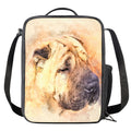Shar Pei Portrait Print Crossbody Lunch Bag