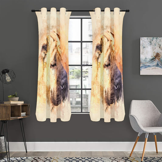 Shar Pei Portrait Print Curtain
