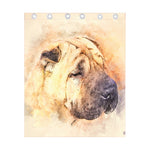Shar Pei Portrait Print Curtain