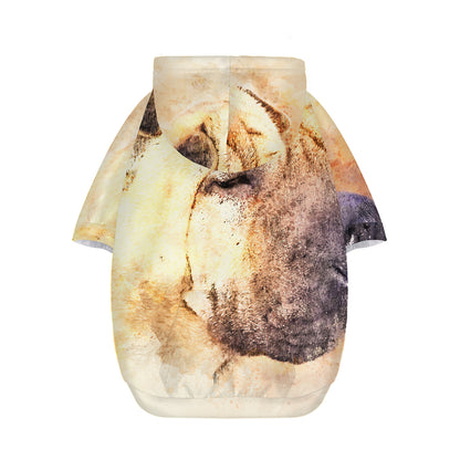 Shar Pei Portrait Print Dog Zip Up Hoodie