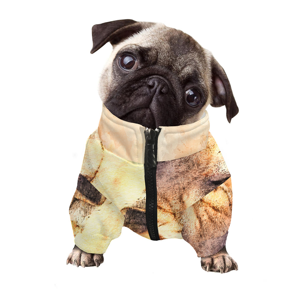 Shar Pei Portrait Print Dog Zip Up Jacket
