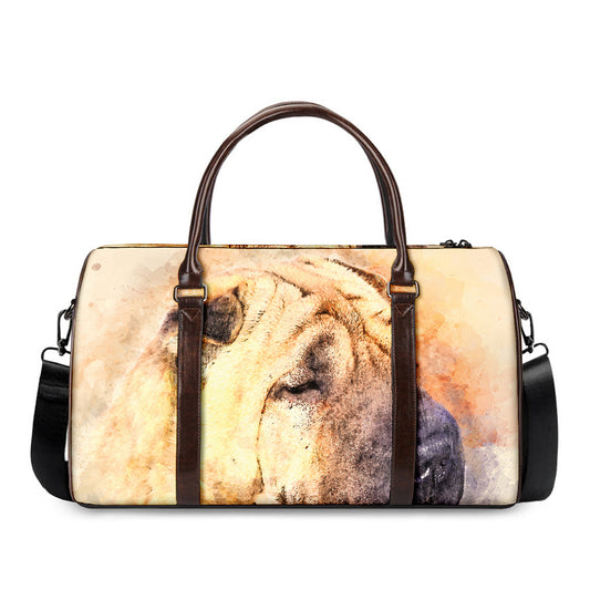 Shar Pei Portrait Print Duffle Bag