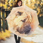 Shar Pei Portrait Print Foldable Umbrella