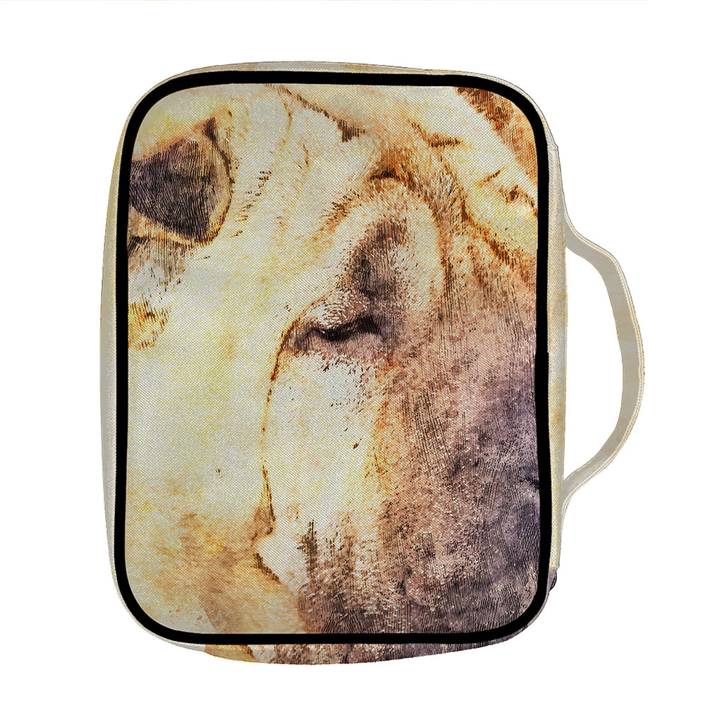 Shar Pei Portrait Print Front Pocket Bible Bag