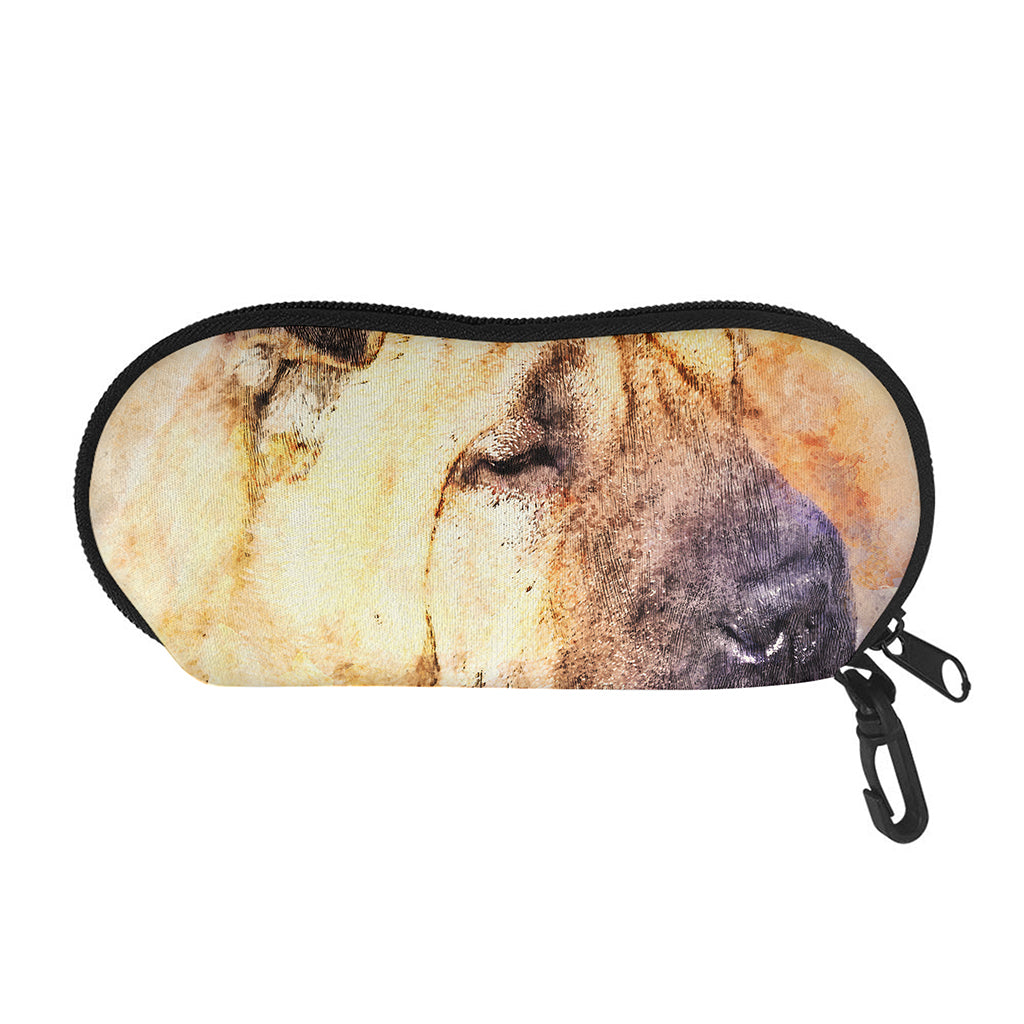 Shar Pei Portrait Print Glasses Case