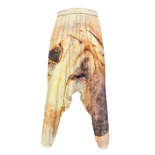 Shar Pei Portrait Print Hammer Pants