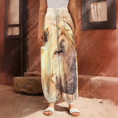 Shar Pei Portrait Print Harem Pants