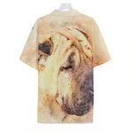 Shar Pei Portrait Print Hawaiian Shirt
