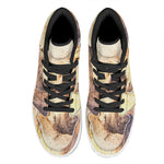 Shar Pei Portrait Print High Top Leather Sneakers