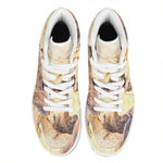 Shar Pei Portrait Print High Top Leather Sneakers