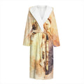 Shar Pei Portrait Print Hooded Bathrobe