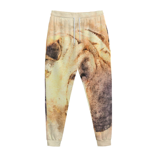 Shar Pei Portrait Print Jogger Pants