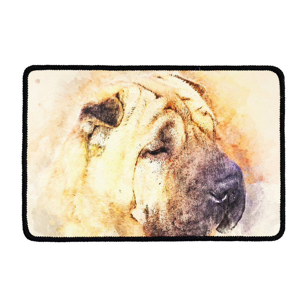 Shar Pei Portrait Print Kitchen Mat