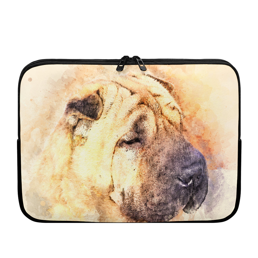 Shar Pei Portrait Print Laptop Sleeve