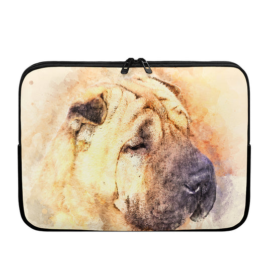 Shar Pei Portrait Print Laptop Sleeve