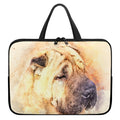 Shar Pei Portrait Print Laptop Sleeve With Handle