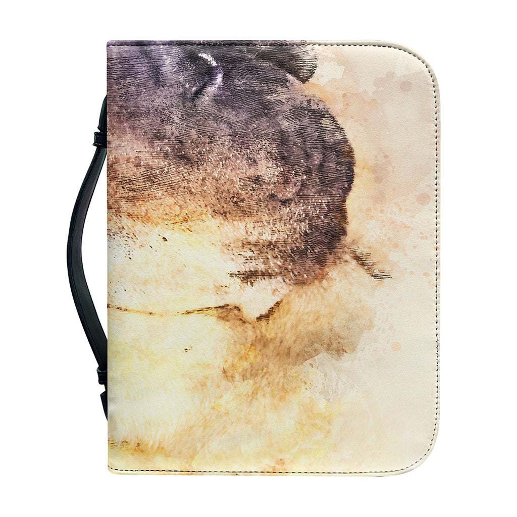 Shar Pei Portrait Print Leather Bible Cover